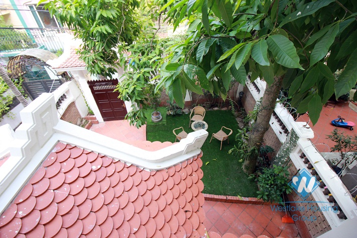 Nice french-designed house for rent near Xuan Dieu street, Tay Ho, Hanoi
